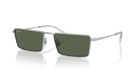 Ray-Ban Emy Bio-Based | 3741 Argento/Verde Polarized